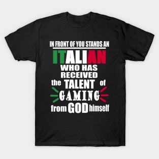 Italian Gaming Gamble Gift Restaurant T-Shirt